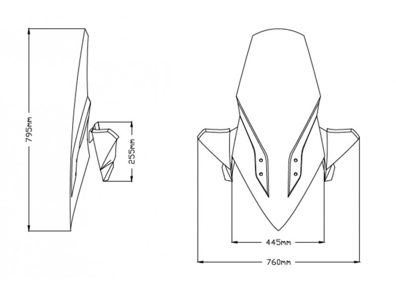 Windshield PUIG V-TECH LINE TOURING 3757H smoke