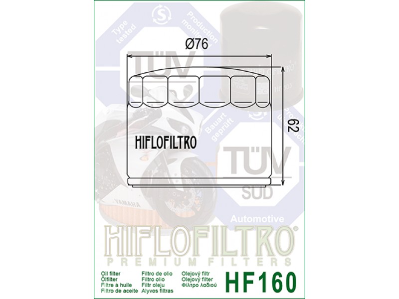 Filtru de ulei HIFLOFILTRO HF160 Filtru de ulei HIFLOFILTRO HF160