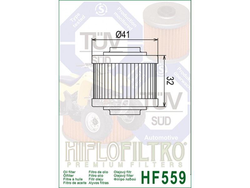 Filtru de ulei HIFLOFILTRO HF559 Filtru de ulei HIFLOFILTRO HF559