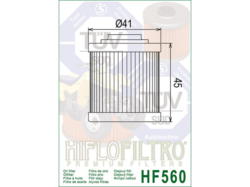 Filtru de ulei HIFLOFILTRO HF560