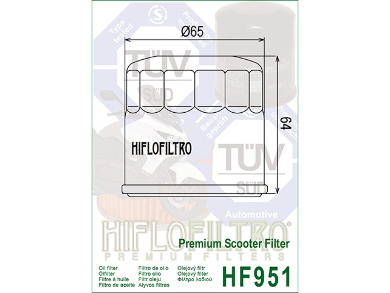 Filtru de ulei HIFLOFILTRO HF951 Filtru de ulei HIFLOFILTRO HF951