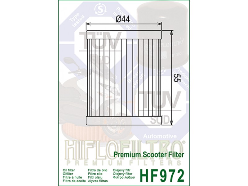 Filtru de ulei HIFLOFILTRO HF972 Filtru de ulei HIFLOFILTRO HF972