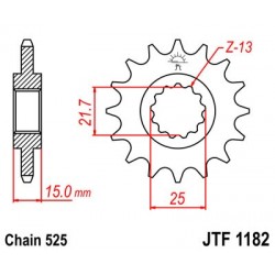 Pinion fata JT JTF 1182-15 15T, 525 Pinion fata JT JTF 1182-15 15T, 525