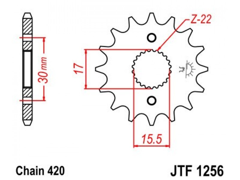 Pinion fata JT JTF 1256-13 13T, 420 Pinion fata JT JTF 1256-13 13T, 420