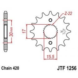 Pinion fata JT JTF 1256-16 16T, 420 Pinion fata JT JTF 1256-16 16T, 420