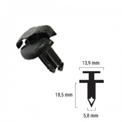 Plastic rivet RMS 121832013 Plastic rivet RMS 121832013