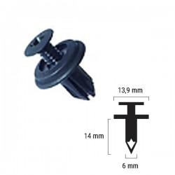Plastic rivet RMS 121832014 Plastic rivet RMS 121832014