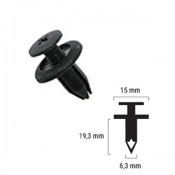 Plastic rivet RMS 121832016 Plastic rivet RMS 121832016