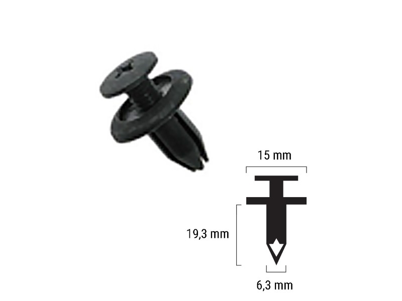 Plastic rivet RMS 121832016 Plastic rivet RMS 121832016