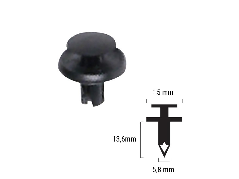 Plastic rivet RMS 121832017 Plastic rivet RMS 121832017