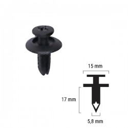 Plastic rivet RMS 121832019 Plastic rivet RMS 121832019