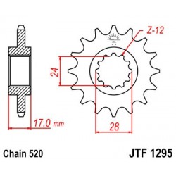 Pinion fata JT JTF 1295-13 13T, 520 Pinion fata JT JTF 1295-13 13T, 520