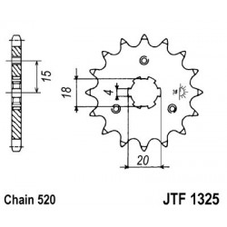Pinion fata JT JTF 1325-12 12T, 520 Pinion fata JT JTF 1325-12 12T, 520
