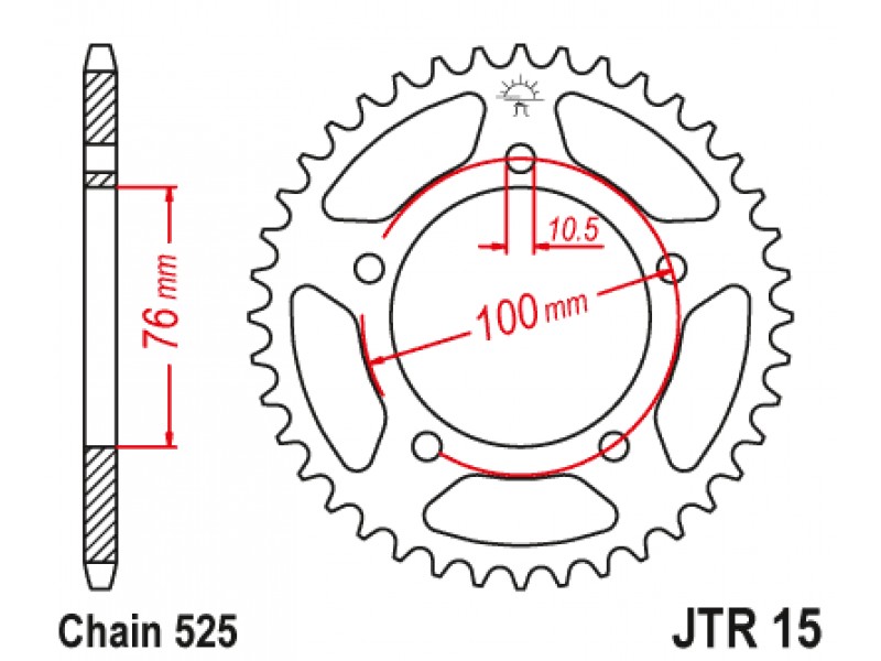 Foaie spate JT JTR 15-44 44T, 525 Foaie spate JT JTR 15-44 44T, 525