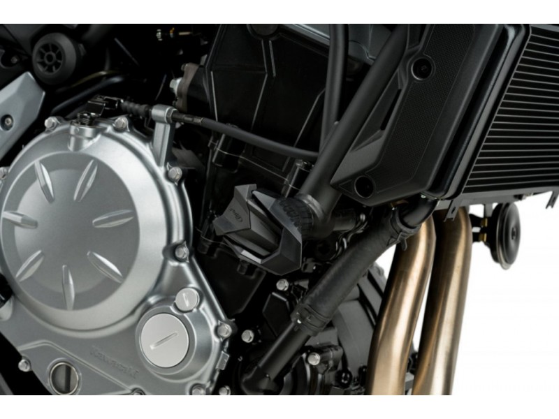 Frame sliders PUIG R19 20293N black with grey rubber