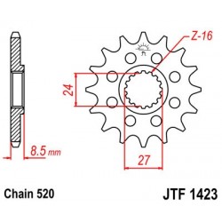 Pinion fata JT JTF 1423-17 17T, 520 Pinion fata JT JTF 1423-17 17T, 520