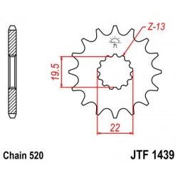Pinion fata JT JTF 1439-12 12T, 520 Pinion fata JT JTF 1439-12 12T, 520