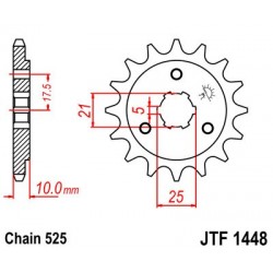 Pinion fata JT JTF 1448-14 14T, 525 Pinion fata JT JTF 1448-14 14T, 525