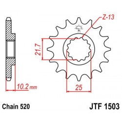 Pinion fata JT JTF 1503-12 12T, 520 Pinion fata JT JTF 1503-12 12T, 520