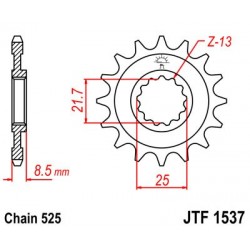 Pinion fata JT JTF 1537-19 19T, 525 Pinion fata JT JTF 1537-19 19T, 525