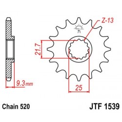 Pinion fata JT JTF 1539-15 15T, 520 Pinion fata JT JTF 1539-15 15T, 520