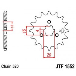 Pinion fata JT JTF 1552-11 11T, 520 Pinion fata JT JTF 1552-11 11T, 520
