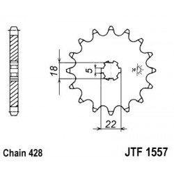 Pinion fata JT JTF 1557-11 11T, 428 Pinion fata JT JTF 1557-11 11T, 428