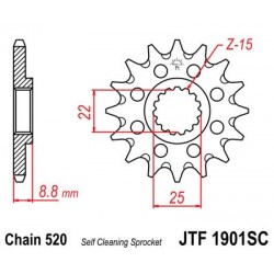 Pinion fata JT JTF 1901-15SC 15T, 520 Self Cleaning Lightweight Pinion fata JT JTF 1901-15SC 15T, 520 Self Cleaning Lightweight