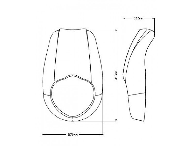 Semifairing CUSTOMACCES ANARCHY CUP0009Z matt black