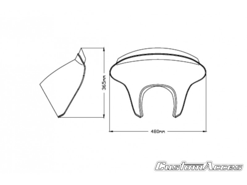 Windscreen PUIG BATWING SML 21057W transparent standard
