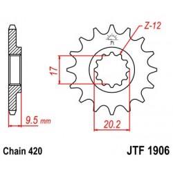 Pinion fata JT JTF 1906-13 13T, 420 Pinion fata JT JTF 1906-13 13T, 420