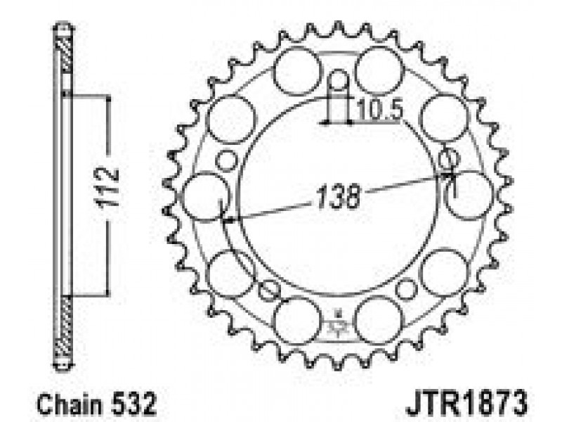 Foaie spate JT JTR 1873-48 48T, 532