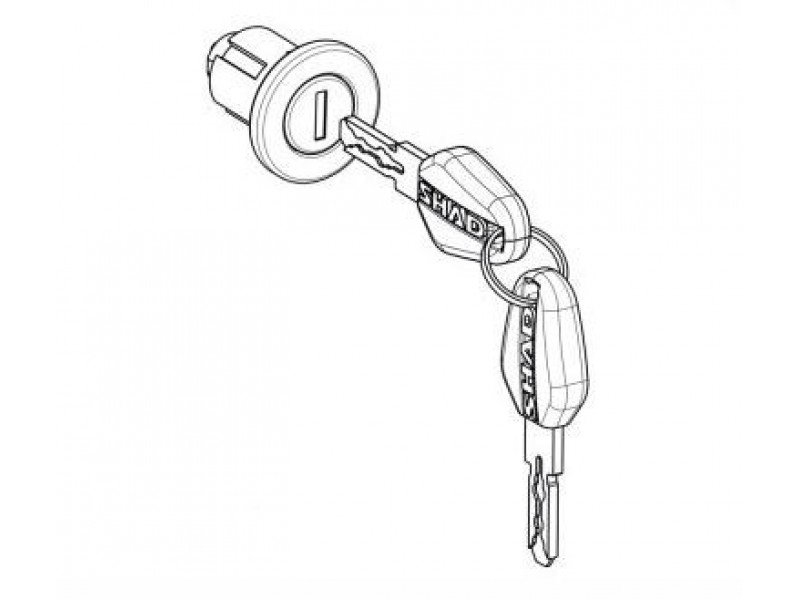 Replacement premium lock & key SHAD 203076R for SH48, SH58x and SH59x