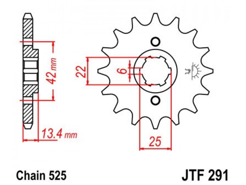 Pinion fata JT JTF 291-17 17T, 525