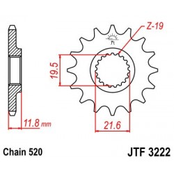 Pinion fata JT JTF 3222-11 11T, 520 Pinion fata JT JTF 3222-11 11T, 520