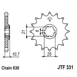 Pinion fata JT JTF 331-14 14T, 630 Pinion fata JT JTF 331-14 14T, 630