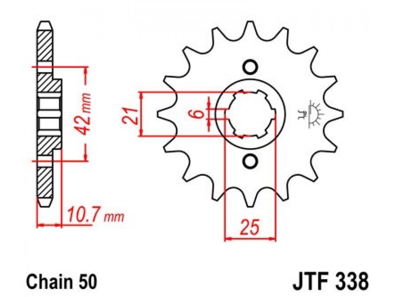 Pinion fata JT JTF 338-17 17T, 530
