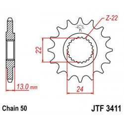 Pinion fata JT JTF 3411-16 16T, 530 Pinion fata JT JTF 3411-16 16T, 530