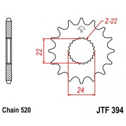 Pinion fata JT JTF 394-11 11T, 520 Pinion fata JT JTF 394-11 11T, 520