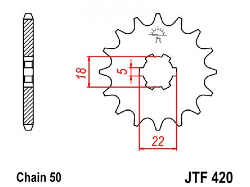 Pinion fata JT JTF 420-15 15T, 530 Pinion fata JT JTF 420-15 15T, 530