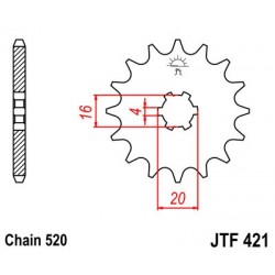 Pinion fata JT JTF 421-11 11T, 520 Pinion fata JT JTF 421-11 11T, 520
