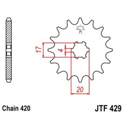 Pinion fata JT JTF 429-13 13T, 530 Pinion fata JT JTF 429-13 13T, 530