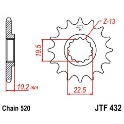 Pinion fata JT JTF 432-11 11T, 520 Pinion fata JT JTF 432-11 11T, 520
