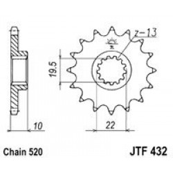 Pinion fata JT JTF 432-12 12T, 520 Pinion fata JT JTF 432-12 12T, 520