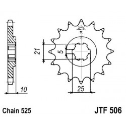 Pinion fata JT JTF 506-14 14T, 525 Pinion fata JT JTF 506-14 14T, 525
