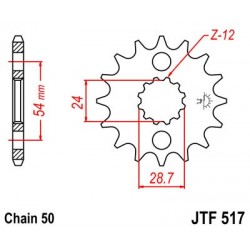 Pinion fata JT JTF 517-15 15T, 530 Pinion fata JT JTF 517-15 15T, 530
