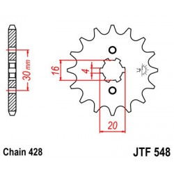 Pinion fata JT JTF 548-13 13T, 428 Pinion fata JT JTF 548-13 13T, 428