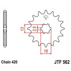 Pinion fata JT JTF 562-09 9T, 420 Pinion fata JT JTF 562-09 9T, 420