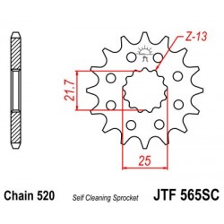 Pinion fata JT JTF 565-12SC 12T, 520 Self Cleaning Lightweight Pinion fata JT JTF 565-12SC 12T, 520 Self Cleaning Lightweight