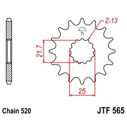 Pinion fata JT JTF 565-17 17T, 520 Pinion fata JT JTF 565-17 17T, 520